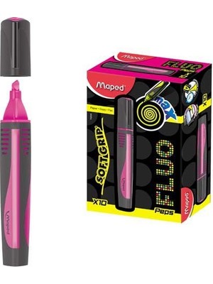 Maped 742936 Fosforlu Kalem Max Fluo Peps Mini 10 Lu Pembe (1 Paket 10 Adet)