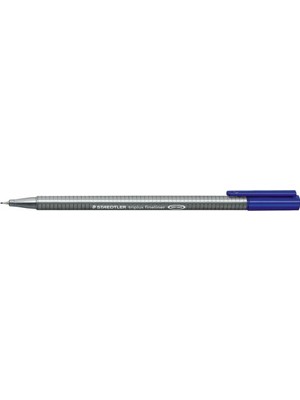 Staedtler 334-3 Fineliner Keçe Uç Kalem  Triplus Üçgen 0.3 MM Mavi 10 Lu (1 Paket 10 Adet)