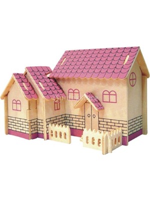 Piramigo Ahşap 3D Maket Mor Ev