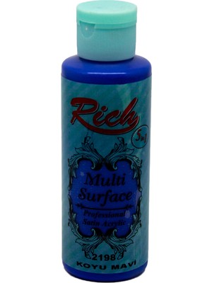 Rich Multi Surface 2198 KOYU MAVİ Akrilik Boya 130cc