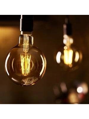 Edison G95 Flamanlı Rustik 6W Led Ampul 10'lu Dekoratif Vintage Aydınlatma Amber Rengi