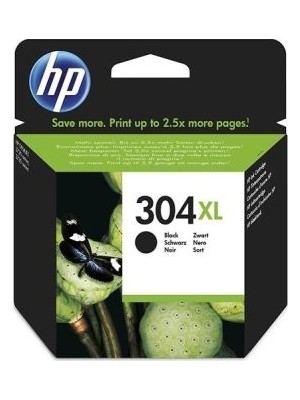 Yüksek Kapasiteli Hp 304XL-N9K08AE Siyah Kartuş Orijinal Renk ve Uyumlu Modellerle