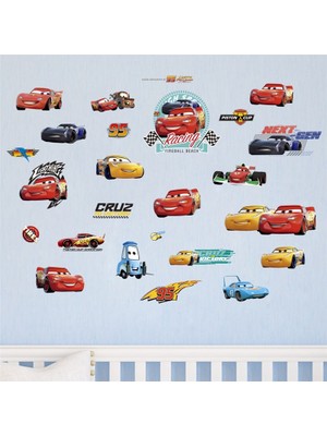 Zooyoo Duvar Sticker Arabalar Cars Filmi Şimşek 30 x 60 cm