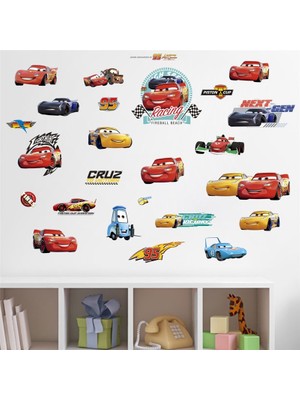 Zooyoo Duvar Sticker Arabalar Cars Filmi Şimşek 30 x 60 cm