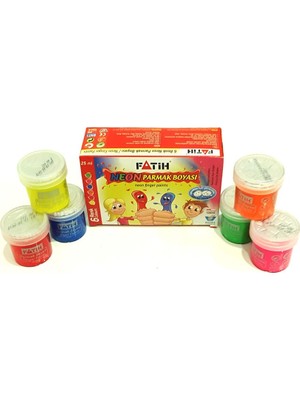 Fatih 6 Renk Neon Parmak Boyası 25 mlx6= 150ml