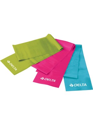 Delta 3 'lü Pilates Bandı  120 cm x 15 cm Egzersiz Direnç Lastiği