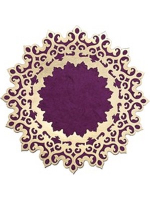 Divahome Kadife Üstü Derili Tekli Tabak Altlık