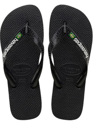 Havanias Brasil Logo BlackBlack Siyah  Erkek Terlik 4110850-1069