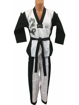 Pitbull Premium Siyah Yaka Taekwondo Elbisesi