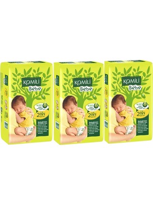 Komili Bebe Bebek Bezi 2 Numara 3-6 kg 42+42+42=126 Adet Bez