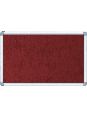 Abc 90X120 Alüminyum Çerçeve Kumaş Kaplı Pano - Kumaşlı Bordo