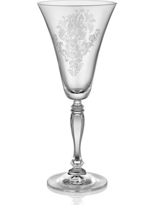 Cemile Damask 6 lı Kırmızı Şarap Kadehi
