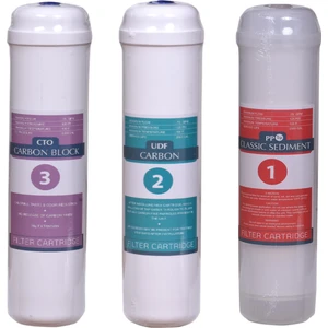 Jammy Filter Su Arıtma Cihazı 12" Inline 3'lü Filtre Seti