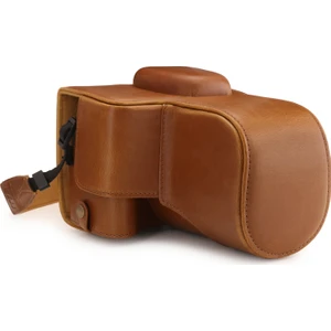 MegaGear Canon EOS T7, 2000D (18-55mm) Suni Deri Kamera Çantası