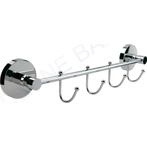 Banyo Gül 4'Lü Kancalı Askılık-Bornozluk Pirinç Taban