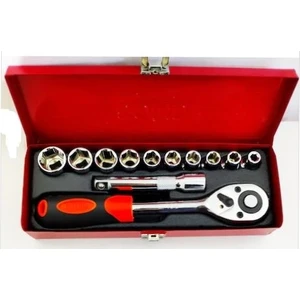 Makroyapı Solid 12 Parça Lokma Takımı 1/2 Set Lokma 6 Köşe Lokma Seti
