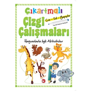 Çıkartmalı Çizgi Çalışmaları-Hayvanlarla ilgili Aktiviteler