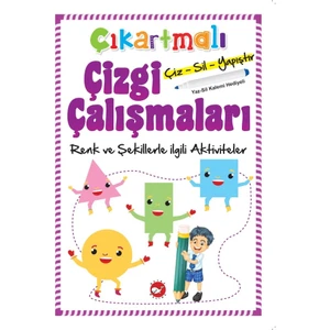 Çıkartmalı Çizgi Çalışmaları-Renkler ve Şekillerle ilgili Aktiviteler