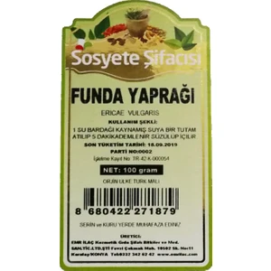 Sosyete Şifacısı Funda Yaprağı 100 gr