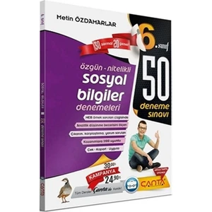 Çanta Yayınları 6. Sınıf Sosyal Bilgiler 50 Deneme Sınavı