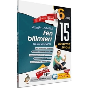 Çanta Yayınları 6. Sınıf Fen Bilimleri 15 Deneme Sınavı