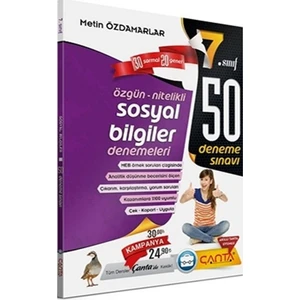 Çanta Yayınları 7. Sınıf Sosyal Bilgiler 50 Deneme Sınavı
