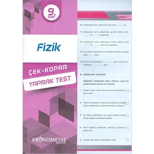 Kronometre Yayınları 9. Sınıf Fizik Yaprak Test