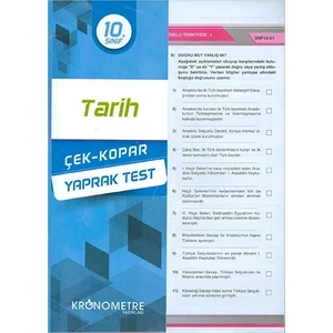 Kronometre Yayınları 10. Sınıf Tarih Yaprak Test