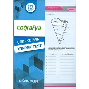 Kronometre Yayınları 10. Sınıf Coğrafya Yaprak Test