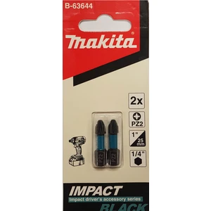 Pz 2'li 25 mm Bits Uç Impact Black