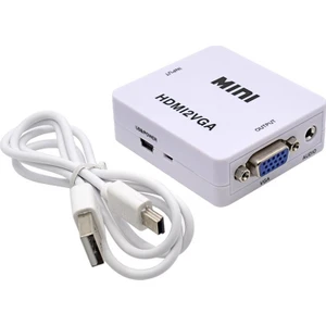 Hdmı To Vga Audio Full Hd 1080P Ve Ses Destekli Pal Ntsc Uyumlu Hdmı Dönüştürücü Çevirici Mini Switch