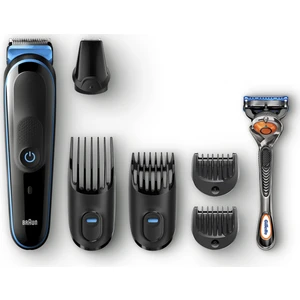 MGK 5045 Şarjlı Erkek Bakım Kiti 7in1 Kablosuz Şekillendirici - Siyah/Mavi + Gillette Fusion ProGlide