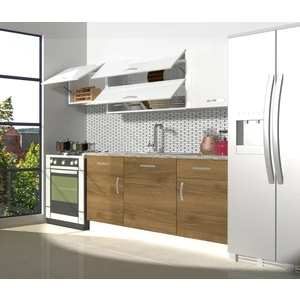Prestij 220 MDF Hazır Mutfak Dolabı - Tezgah Dahil - Pera - Beyaz