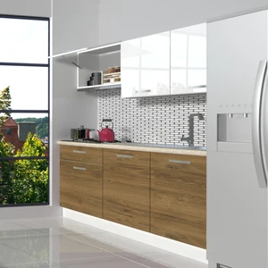 Naturel 160 MDF Hazır Mutfak Dolabı - Tezgah Dahil - Pera - Beyaz