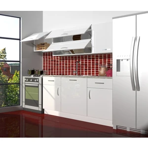 Prestij 220 MDF Hazır Mutfak Dolabı - Tezgah Dahil - Parlak Beyaz