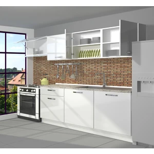 Smart 240 MDF Hazır Mutfak Dolabı - Tezgah Dahil - Parlak Beyaz