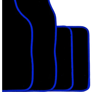 3 Tıkla Fiat 500 2013-2019 Premium Siyah Halı Paspas Seti Mavi Kenar