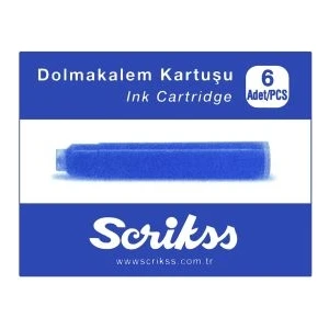Dolma Kalem Kartuşu Mavi 6'lı Paket