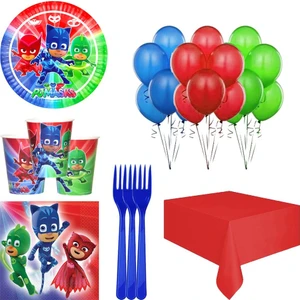 Pija Maskeliler Pj Masks 8 Kişilik Doğum Günü Parti Seti Paketi