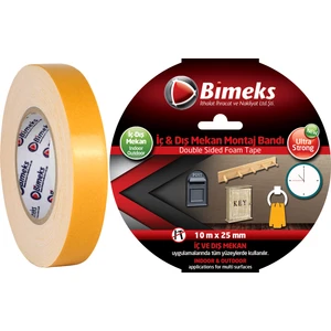 Çift Taraflı Köpük Montaj Bandı - 10 Mt X 25 Mm