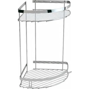 Paslanmaz 2Li Köşe Şampuanlık-Süngerlik