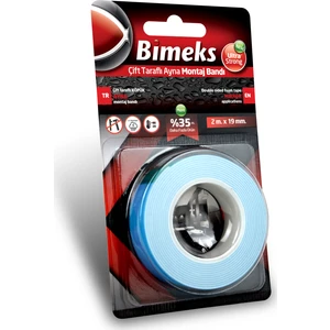 Çift Taraflı Extra Güçlü - Ayna Montaj Bandı - 2 Mt X 19 Mm