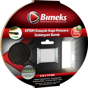 Epdm Kauçuk Kapı Pencere Bandı 7Mmx15Mmx5Mt Siyah