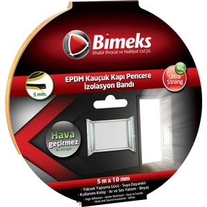 Epdm Kauçuk Kapı Pencere Bandı 5Mmx10Mmx5Mt Beyaz