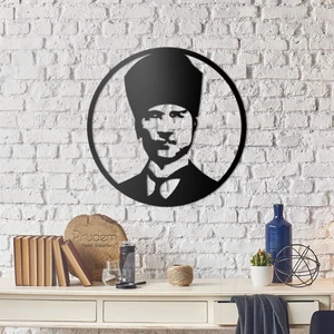 Atatürk Metal Duvar Süsü