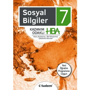 Tudem Yayınları 7. Sınıf Sosyal Bilgiler Kazanım Odaklı HBA 2019