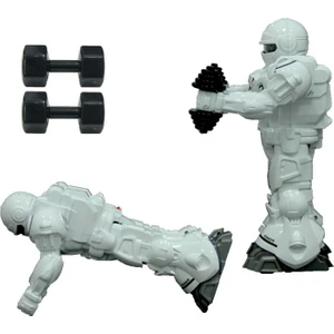 Can-Em Oyuncak Sesli ve Işıklı Sporcu Robot Siyah ve Gri