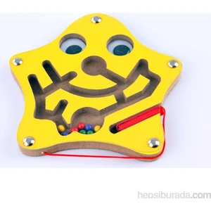 Ahşap Magnetik Labirent Maze Game Yıldız