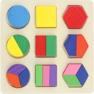 Ahşap Bul-Tak Kavram Geometri Şekil Seti C