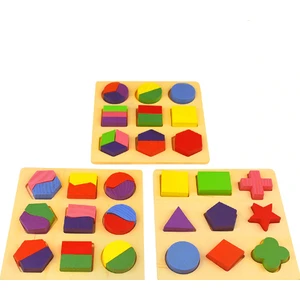 Ahşap Bul-Tak Kavram Geometri Şekil Seti D